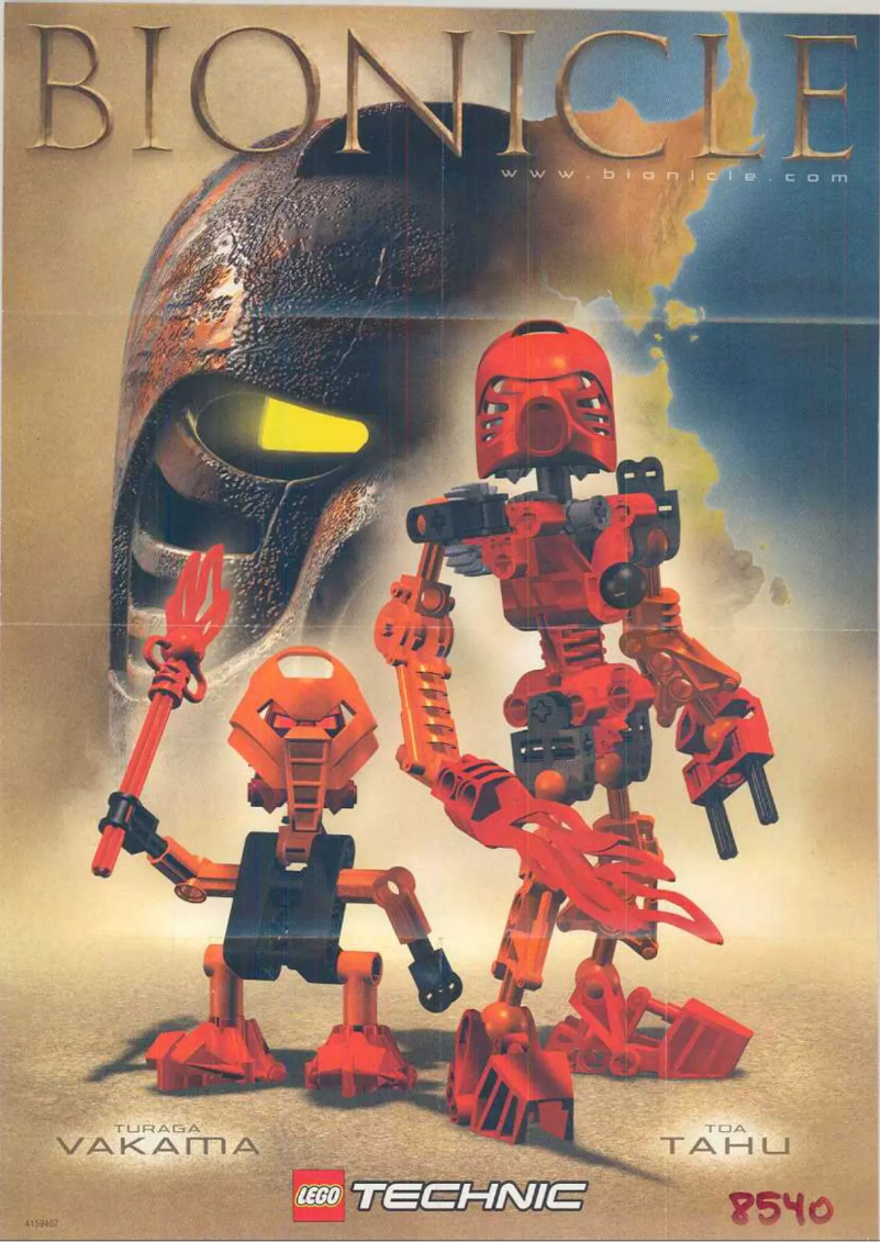 Page n°1 - Manuel utilisateur Lego Bionicle 8540