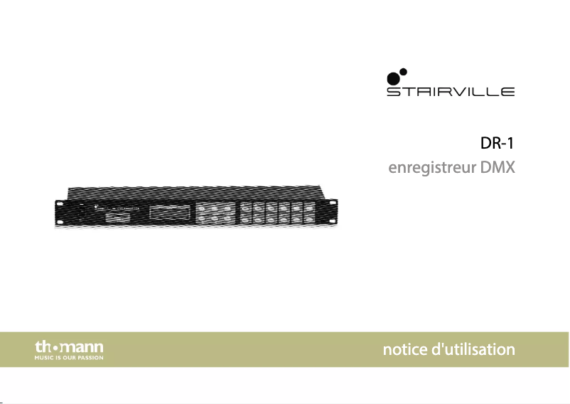Page 1 de la notice Manuel utilisateur Stairville DR-1