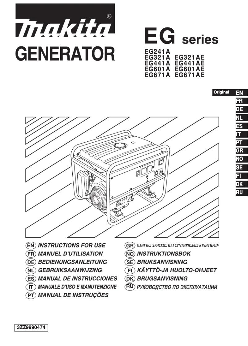 Page n°1 - Manuel utilisateur Makita EG441A