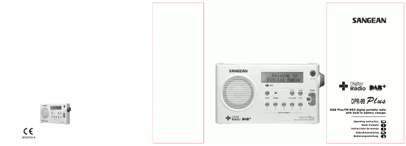 Page 1 de la notice Manuel utilisateur Sangean DPR-99
