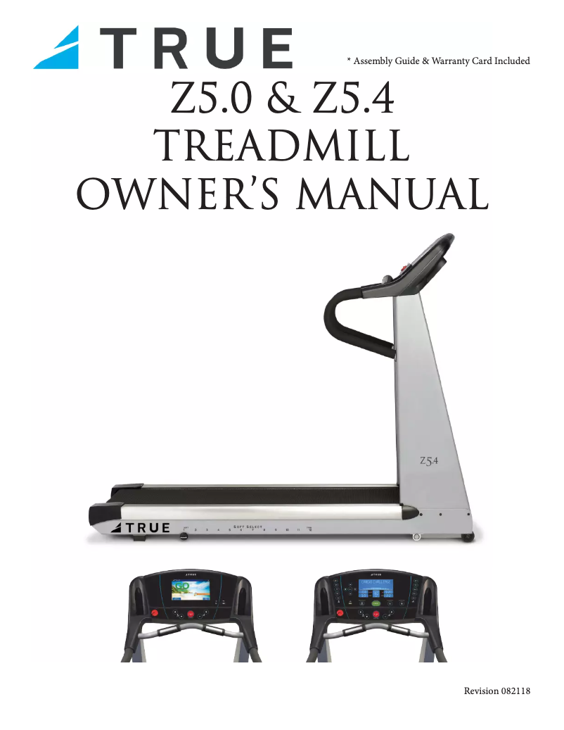 Page n°1 - Manuel utilisateur True Z5.0