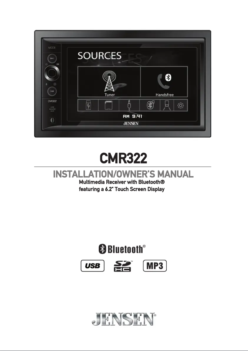 Page 1 de la notice Manuel utilisateur Jensen CMR322