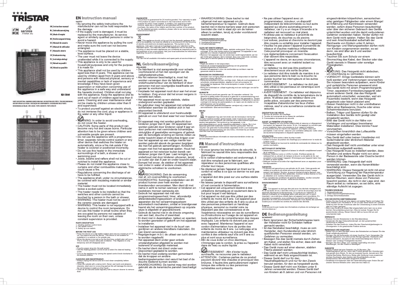 Page 1 de la notice Manuel utilisateur TriStar KA-5064