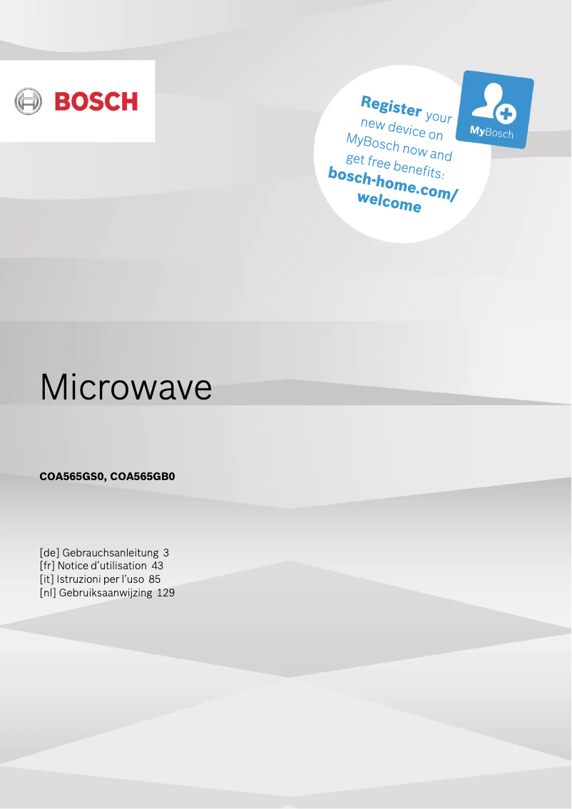 Página 1 del manual Manual de usuario Bosch Serie 6 COA565GB0
