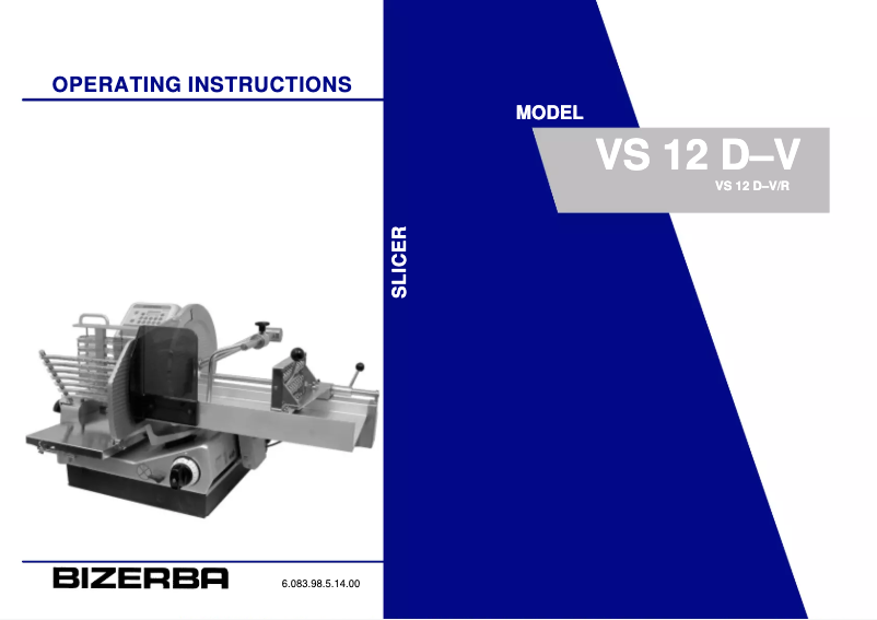 Página 1 del manual Manual de usuario Bizerba VS 12 D–V