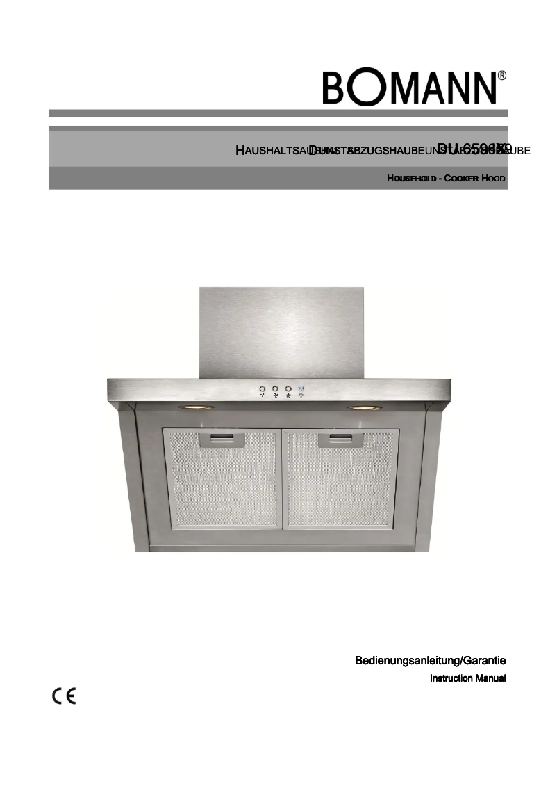 Page 1 de la notice Manuel utilisateur Bomann DU 659 IX
