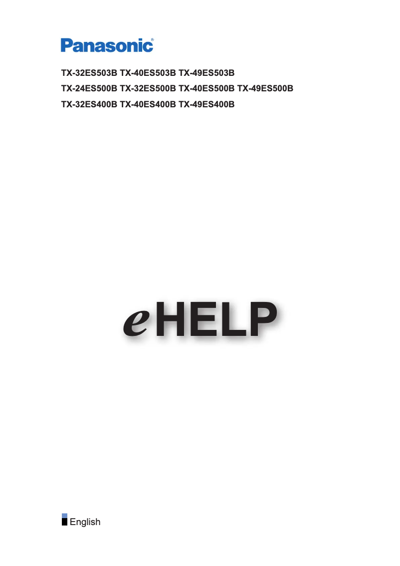 Page 1 of the manual User Manual Panasonic TX-32ES400B