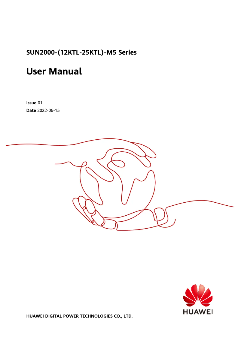 Page 1 de la notice Manuel utilisateur Huawei SUN2000-17KTL-M5