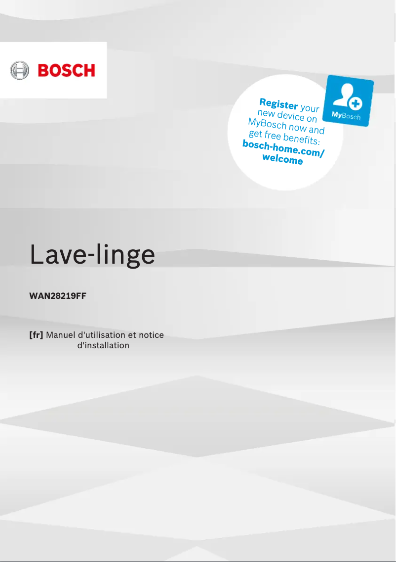 Image de la première page du manuel de l'appareil WAN28219FF