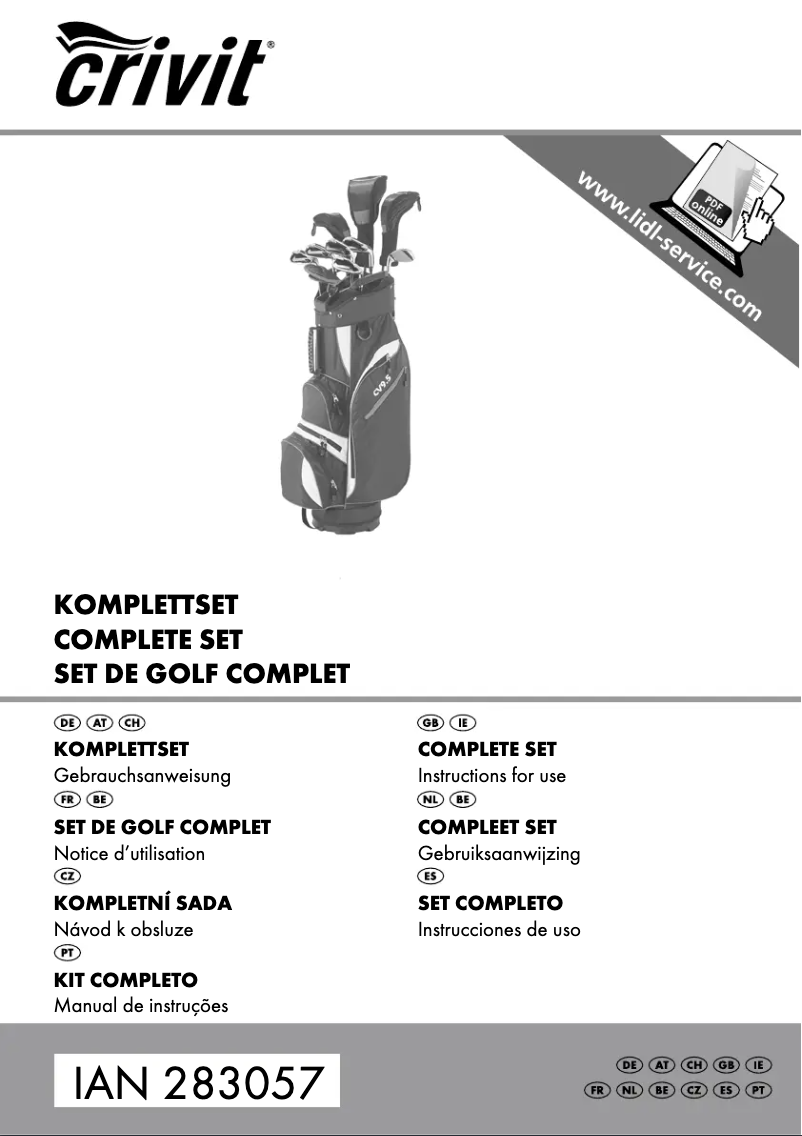 Page 1 de la notice Manuel utilisateur Crivit IAN 289894