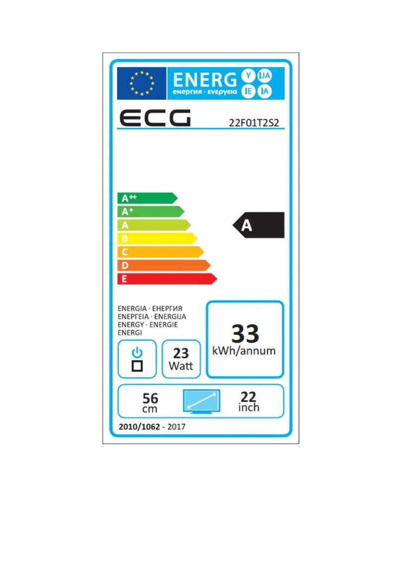 Page n°1 - Label énergétique ECG 22 F01T2S2