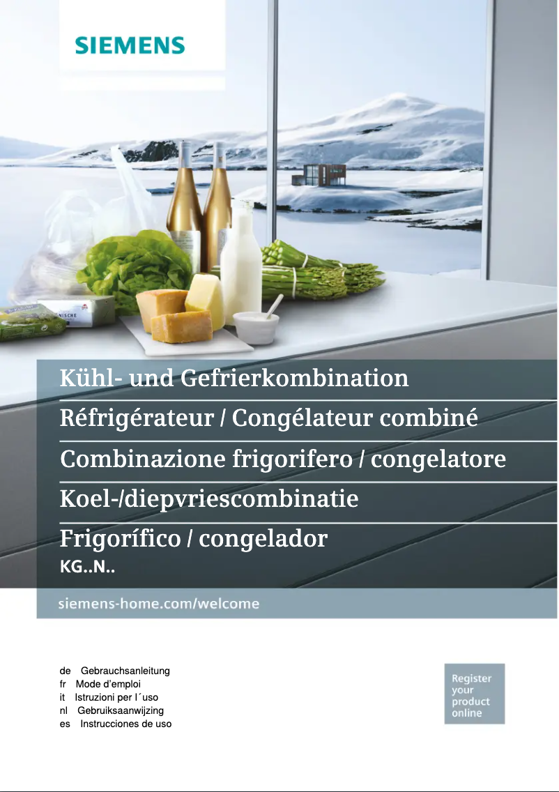 Page 1 de la notice Manuel utilisateur Siemens KG36NAI45