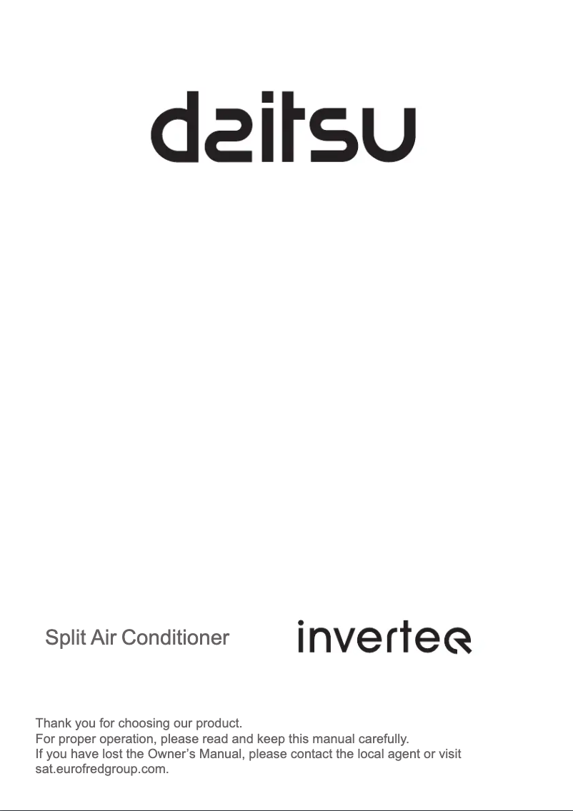 Page 1 de la notice Manuel utilisateur Daitsu DOSM 18KIDB