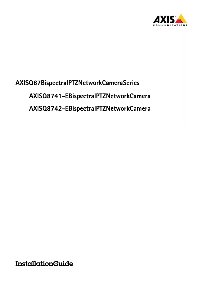 Image de la première page du manuel de l'appareil Q8741-E