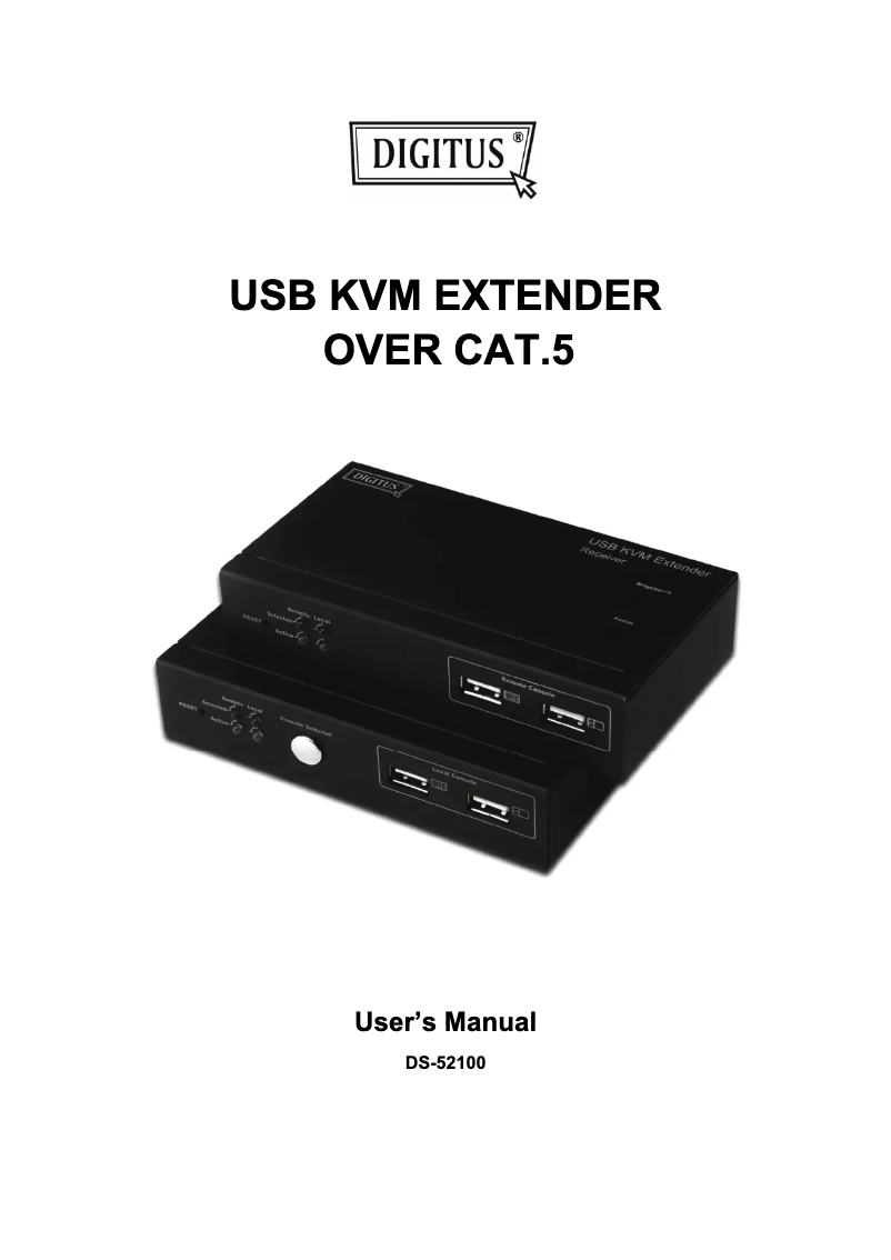 Page 1 of the manual User Manual Digitus DS-51200