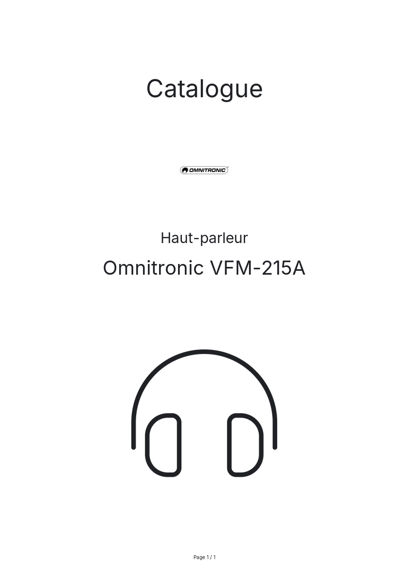 Image de la première page du manuel de l'appareil VFM-215A