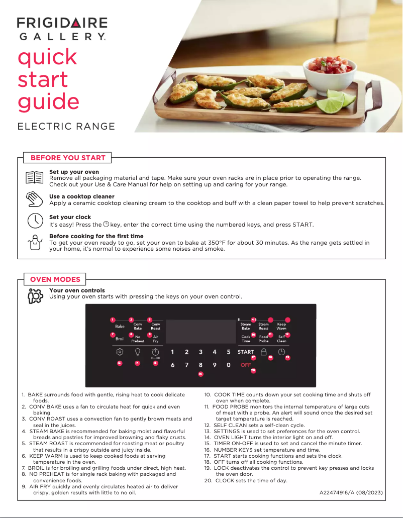 Image de la première page du manuel de l'appareil GCRE3060BF