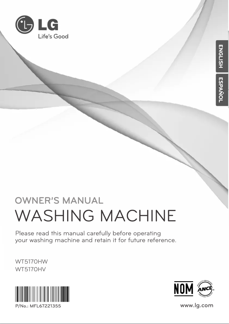 Página 1 del manual Manual de usuario LG WT5170HV