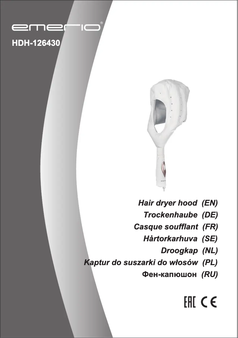 Page n°1 - Manuel utilisateur Emerio HDH-126430