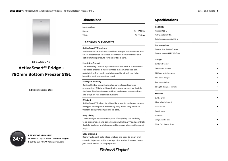 Image de la première page du manuel de l'appareil RF522BLGX6