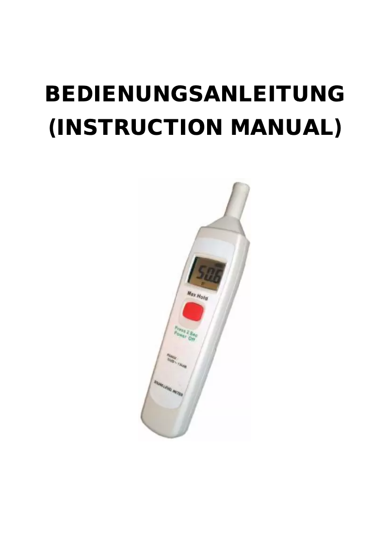 Page 1 de la notice Manuel utilisateur TFA 31.2001