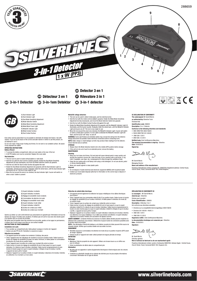 Página 1 del manual Manual de usuario Silverline 288659