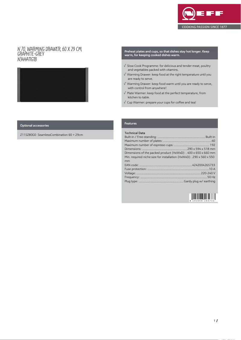 Image de la première page du manuel de l'appareil N34HA11G1B