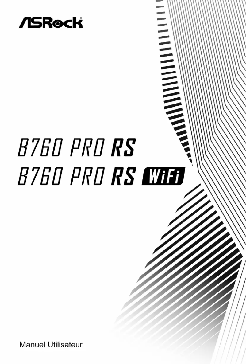 Page 1 de la notice Manuel utilisateur Asrock B760 Pro RS WiFi