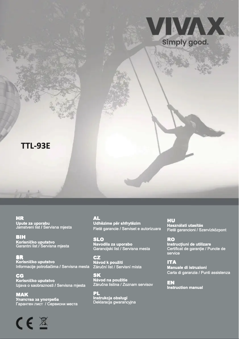 Page 1 de la notice Manuel utilisateur Vivax TTL-93E