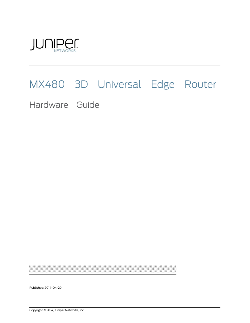 Image de la première page du manuel de l'appareil MX480