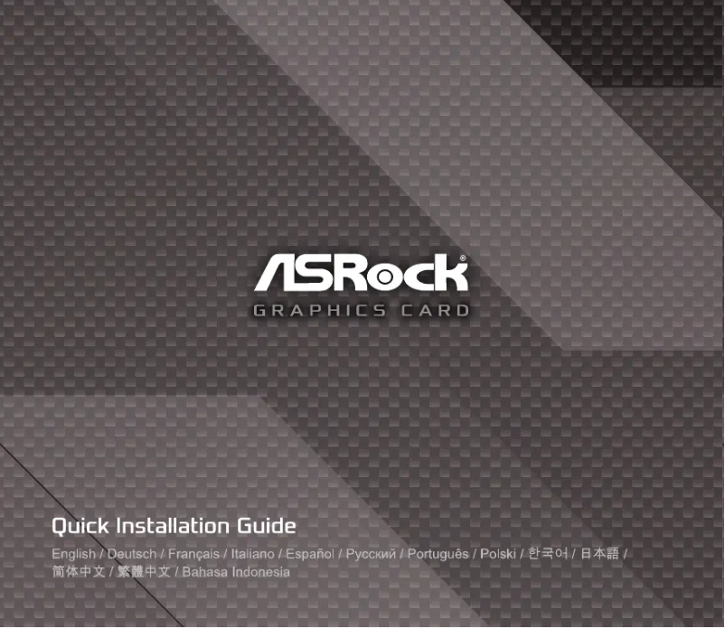 Page n°1 - Manuel utilisateur Asrock Radeon RX 6600 Challenger D 8GB