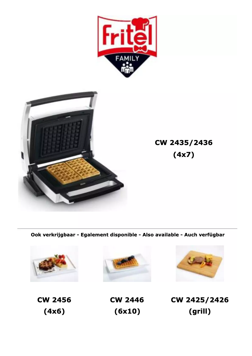 Page n°1 - Manuel utilisateur Fritel CW 2436
