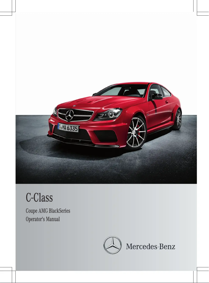 Page 1 de la notice Manuel utilisateur Mercedes-Benz C-Class AMG BlackSeries (2012)