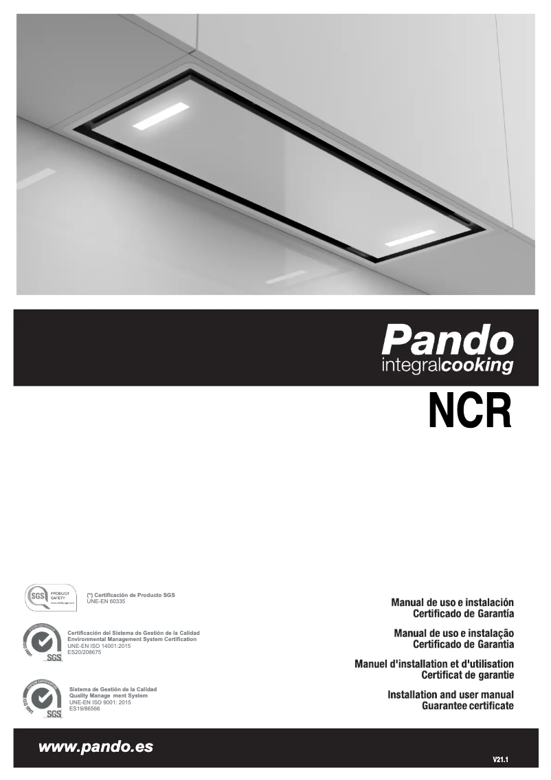 Page 1 de la notice Manuel utilisateur Pando NCR