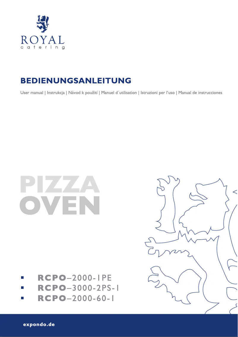 Página 1 del manual Manual de usuario Royal Catering RCPO-2000-60-1