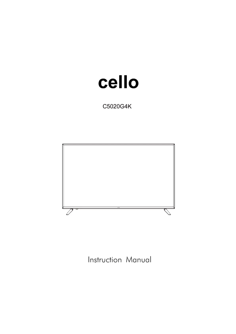 Page n°1 - Manuel utilisateur Cello C5020G4K