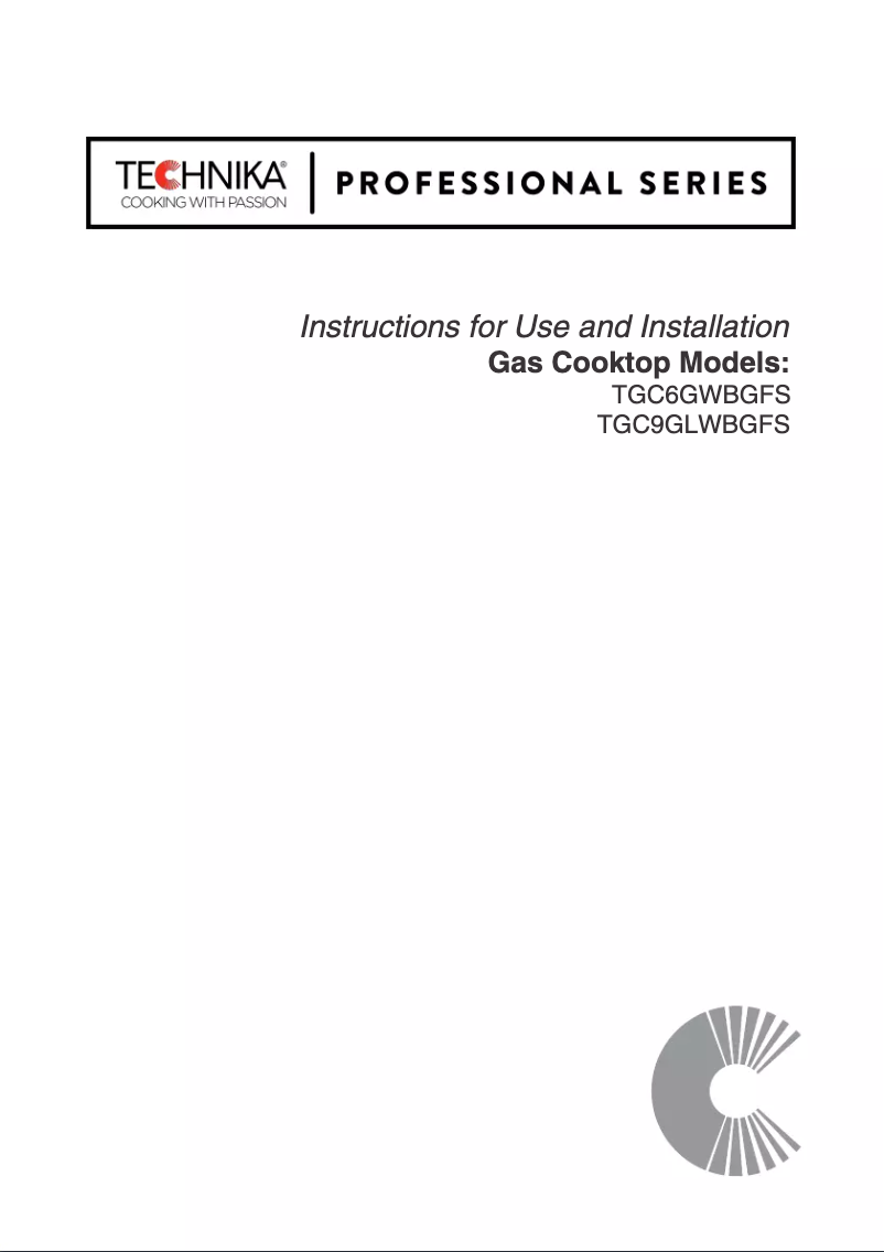 Page 1 de la notice Manuel utilisateur Technika TGC6GWBGFS