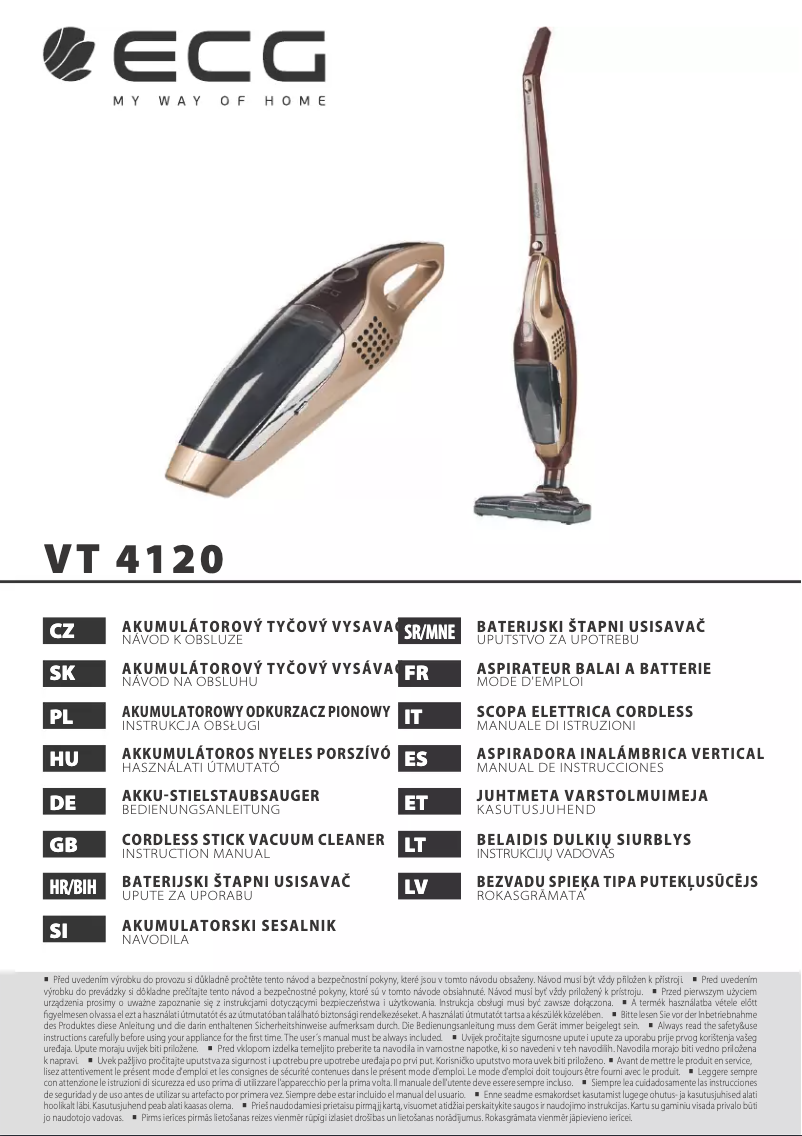 Page 1 de la notice Manuel utilisateur ECG VT 4120