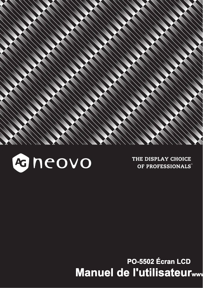 Page 1 de la notice Manuel utilisateur AG Neovo PO-5502