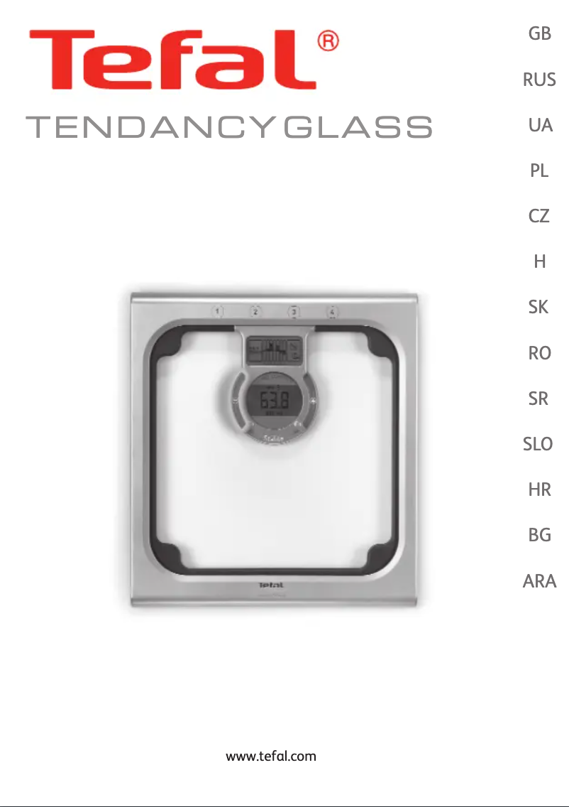 Page 1 de la notice Manuel utilisateur Tefal Tendancy Glass PP6000B1
