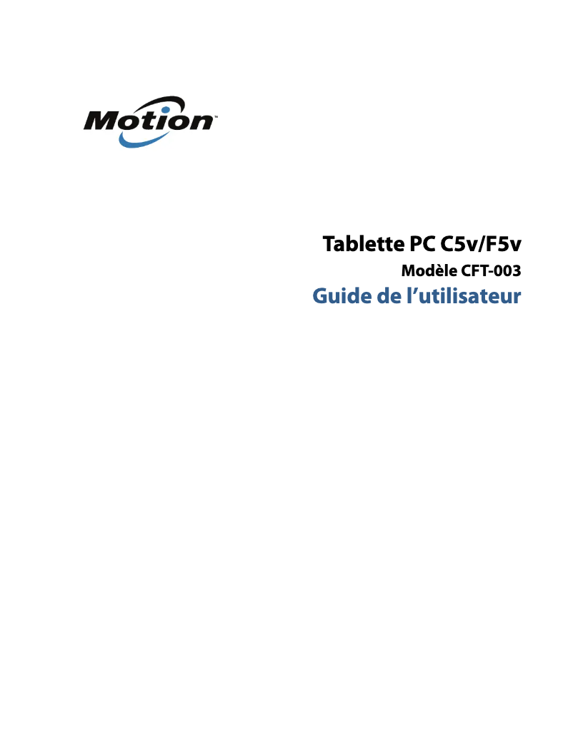 Image de la première page du manuel de l'appareil F5v