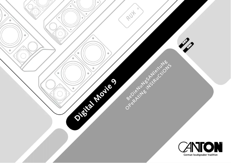 Page 1 de la notice Manuel utilisateur Canton DM 9