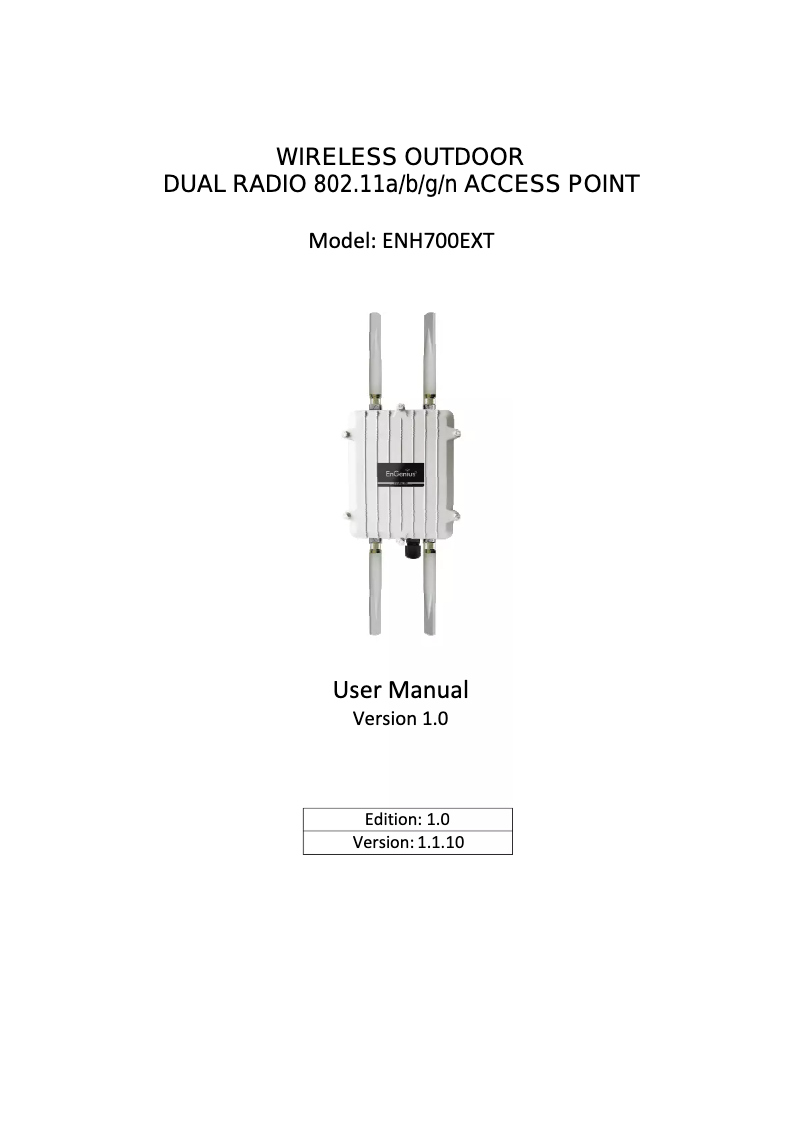 Page 1 de la notice Manuel utilisateur EnGenius ENH700EXT
