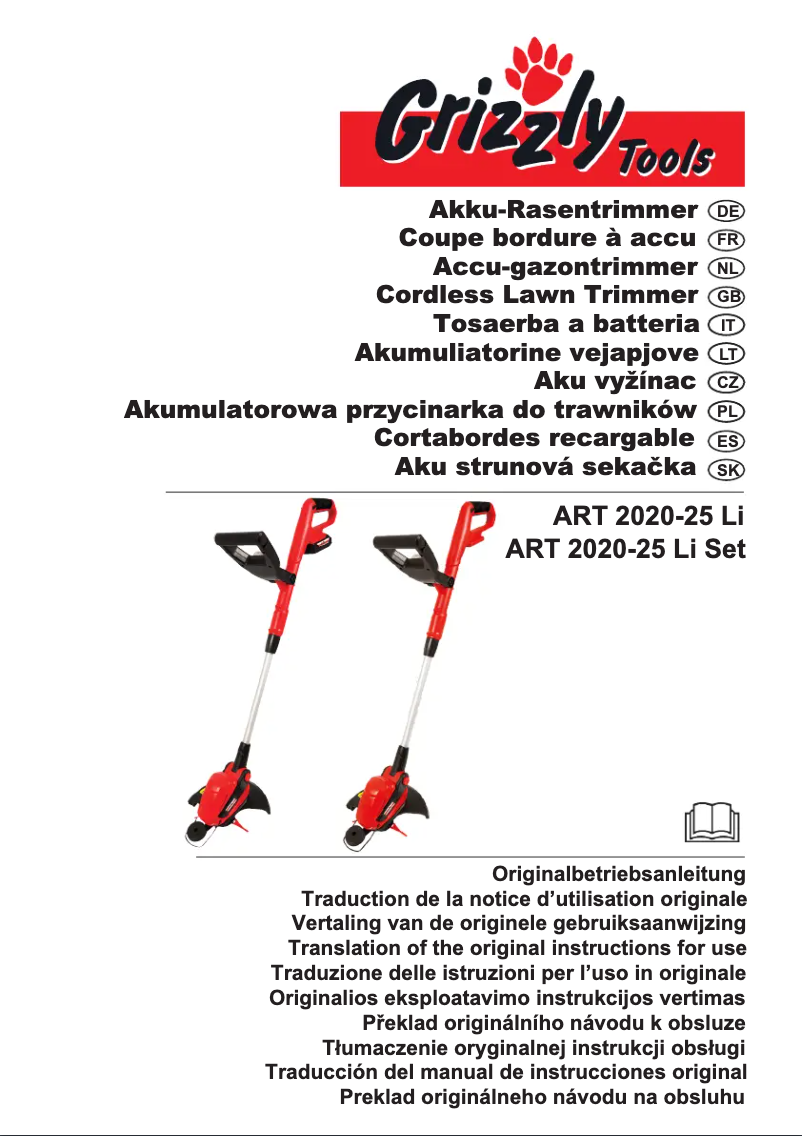 Página 1 del manual Manual de usuario Grizzly ART2020-25 Li