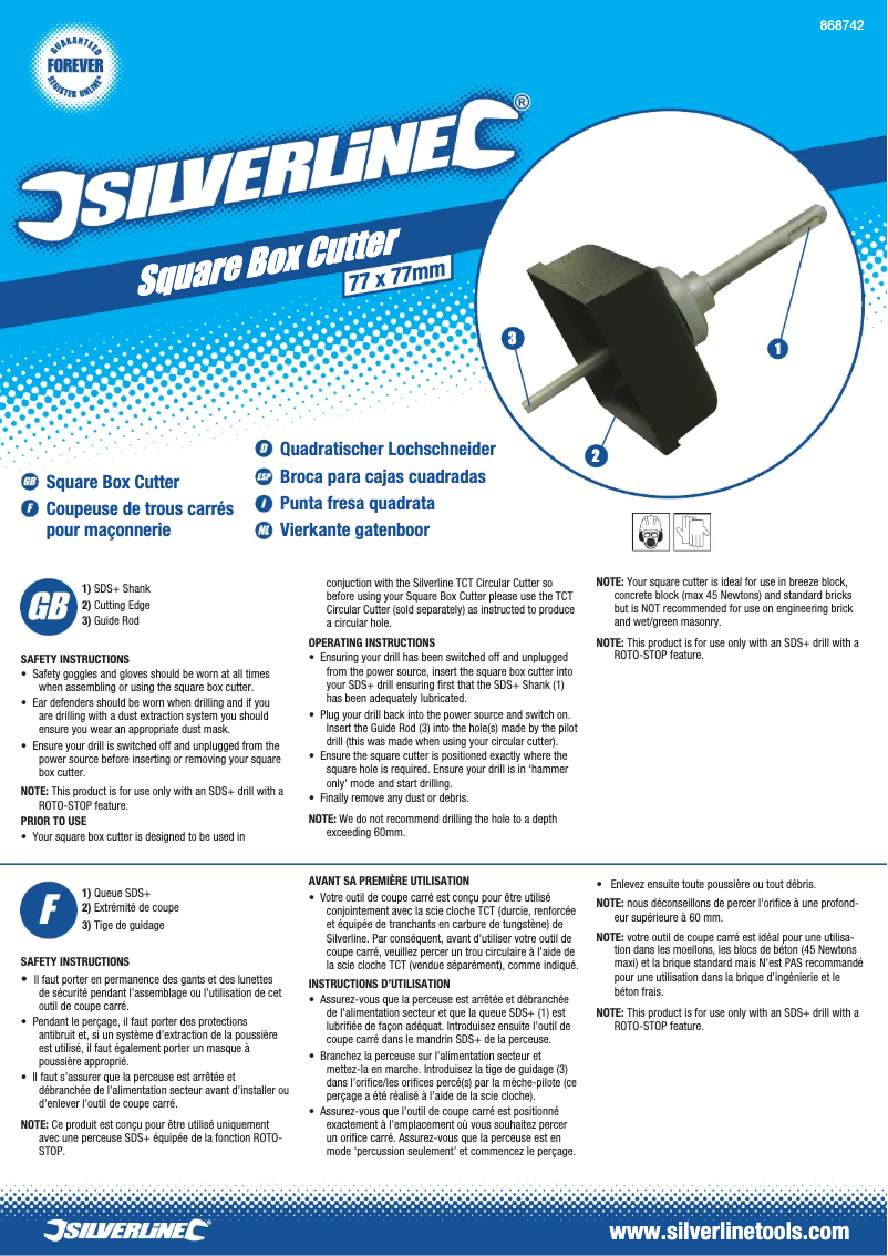 Página 1 del manual Manual de usuario Silverline 868742