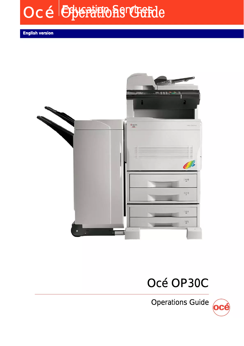 Page 1 de la notice Manuel utilisateur Océ OP30C