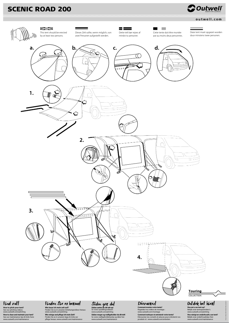 Page 1 de la notice Manuel utilisateur Outwell Scenic Road 200