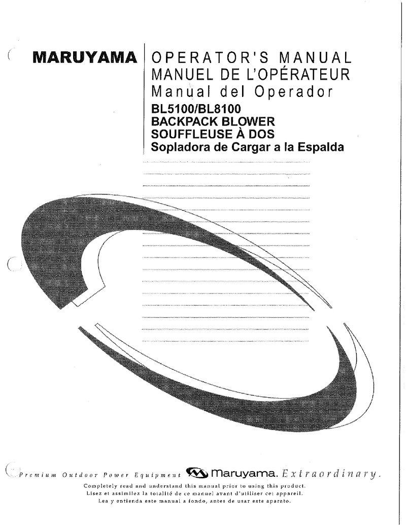 Image de la première page du manuel de l'appareil BL8100
