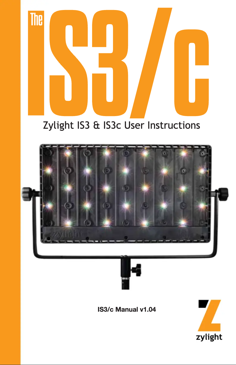 Page 1 de la notice Manuel utilisateur Zylight IS3