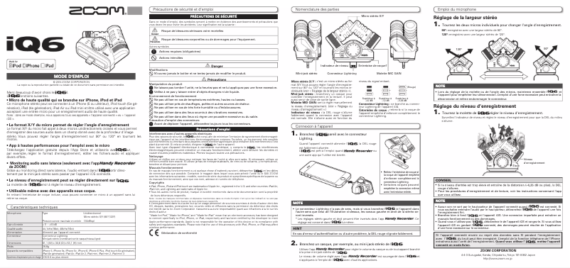 Página 1 del manual Manual de usuario Zoom IQ6